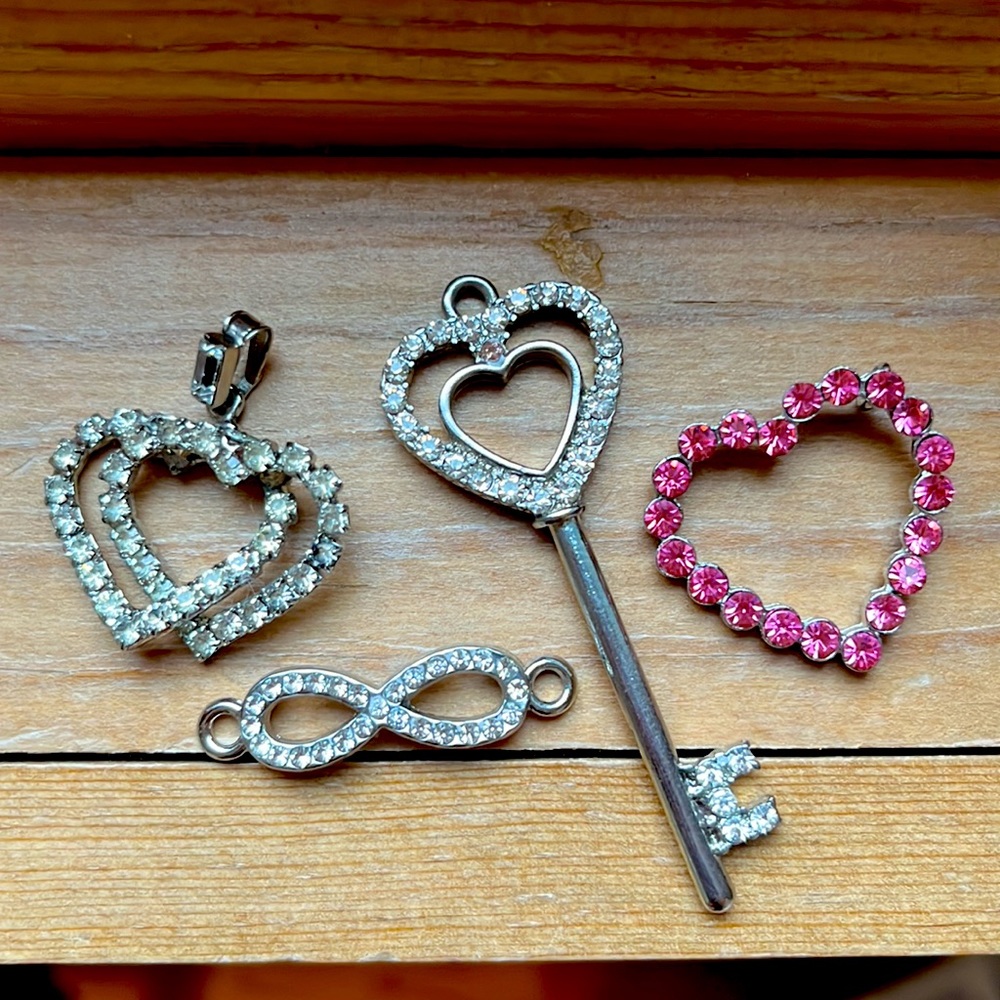 Set of Bedazzled Chocker/Chain Necklace Charms